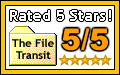 5 of 5 stars from FileTransit.com