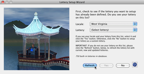 Lottery Setup Wizard screenshot