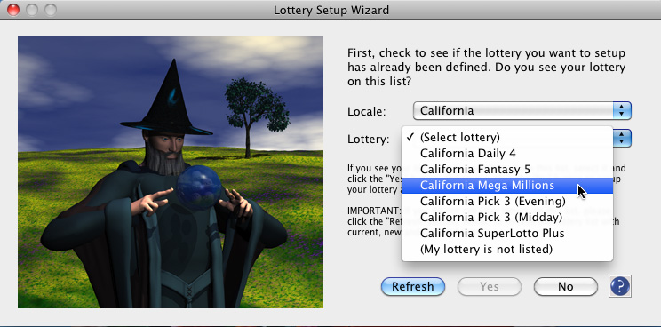 Lottery Setup Wizard
