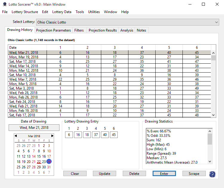 Drawing History tab