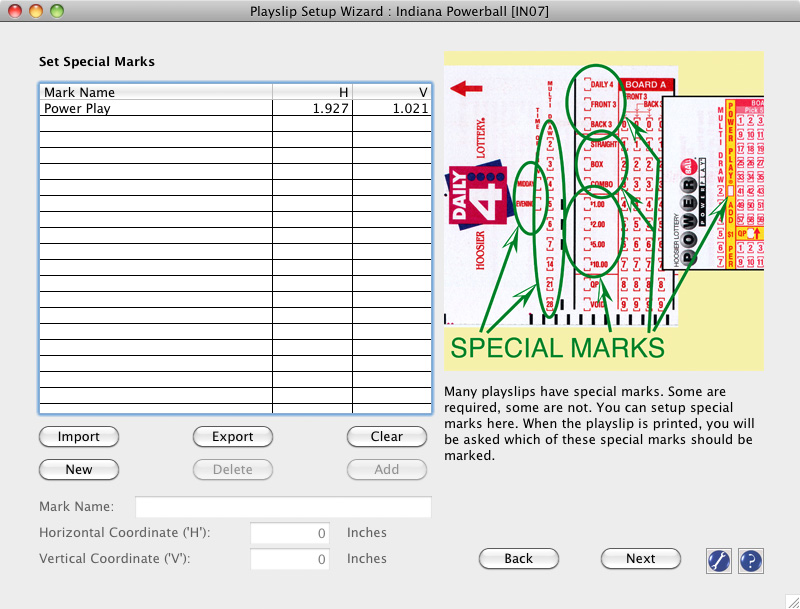 Playslip Setup Wizard