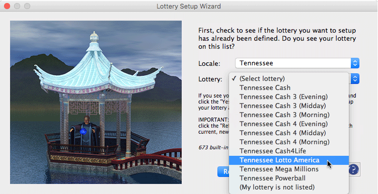 Lottery Setup Wizard