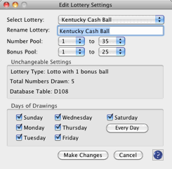 Edit Lottery Settings