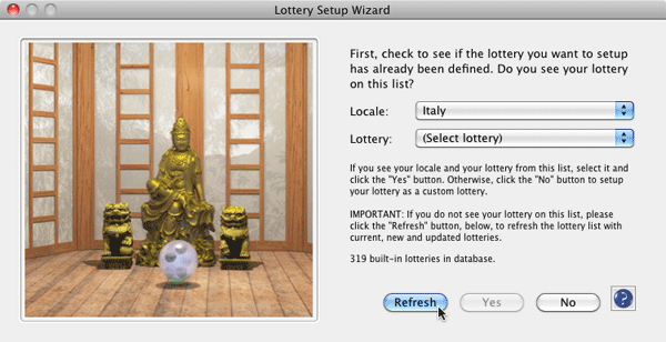 Lottery Setup Wizard screenshot