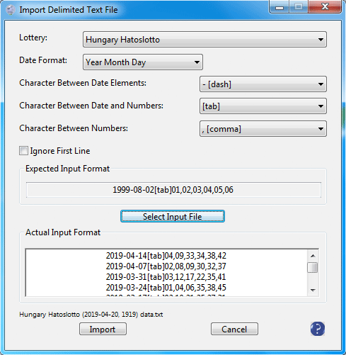 Import data