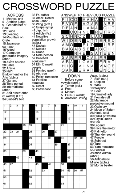 Crossword Puzzle