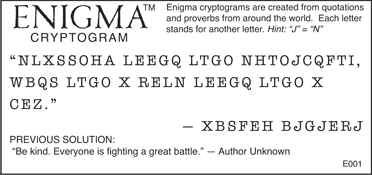 Enigma cryptogram